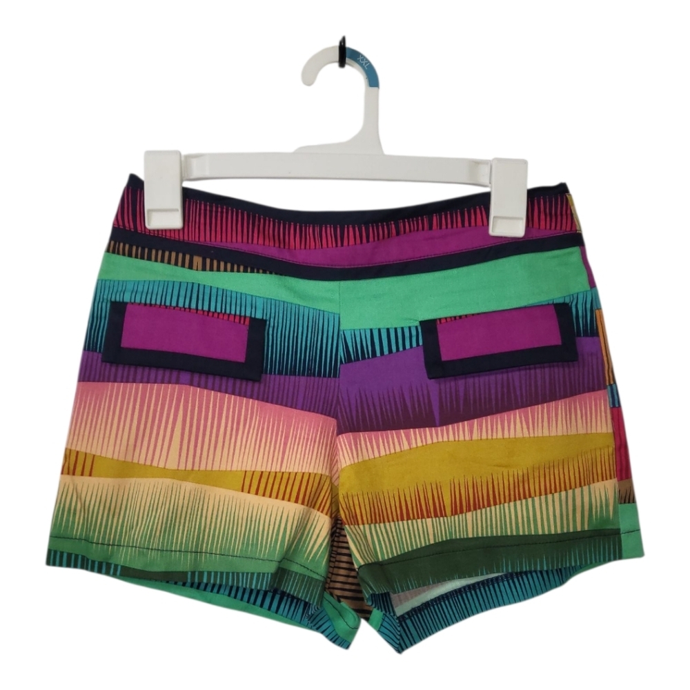 💕Trina‎ Turk Corbin Colorful Shorts Front Pockets Womens Size 2